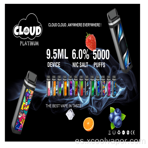 Xcool 5000 Puffs cápsula desechable recargable para niños